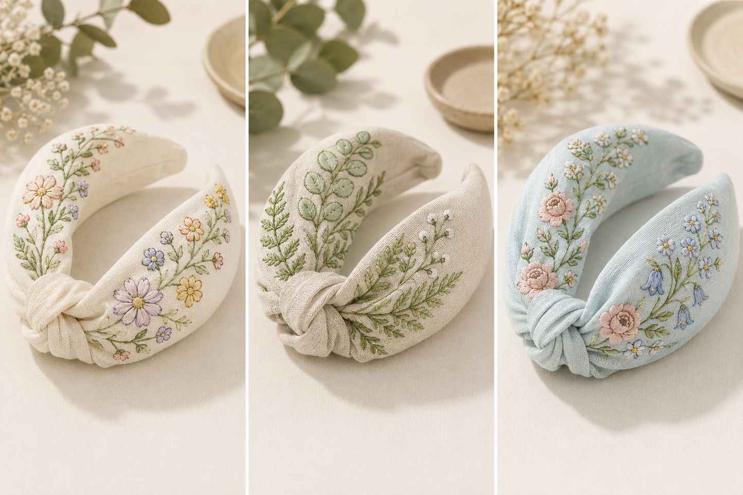 Daisy Headband Embroidery Kit– DIY Floral Hair Accessory
