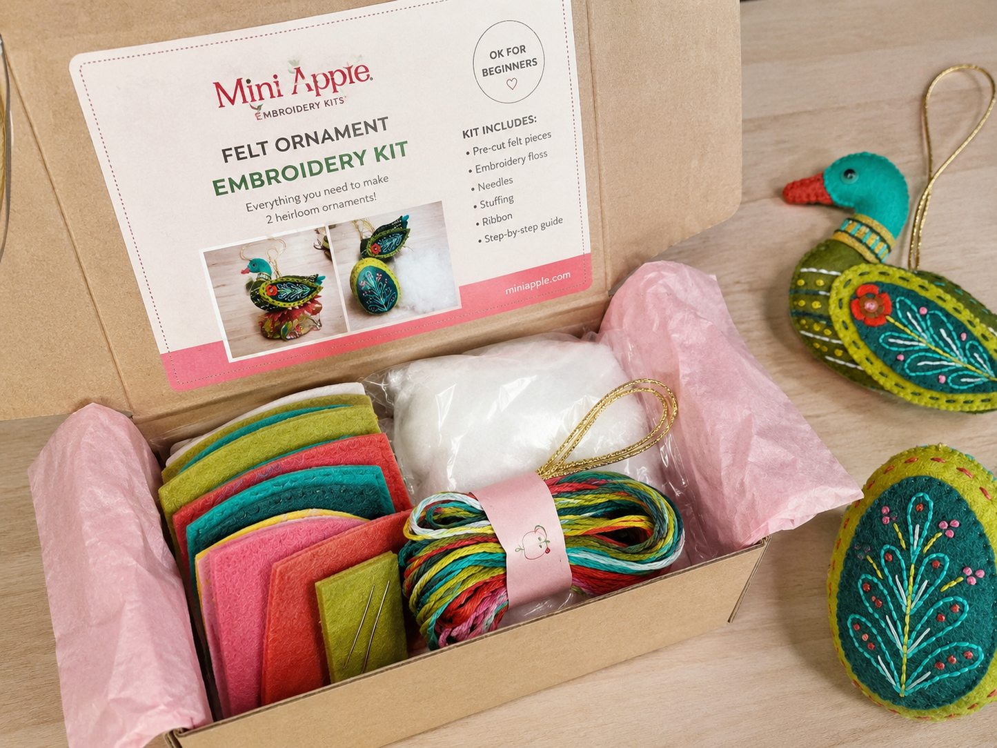 Girlie Keychain Embroidery Kit - Set of 3 DIY Keychains